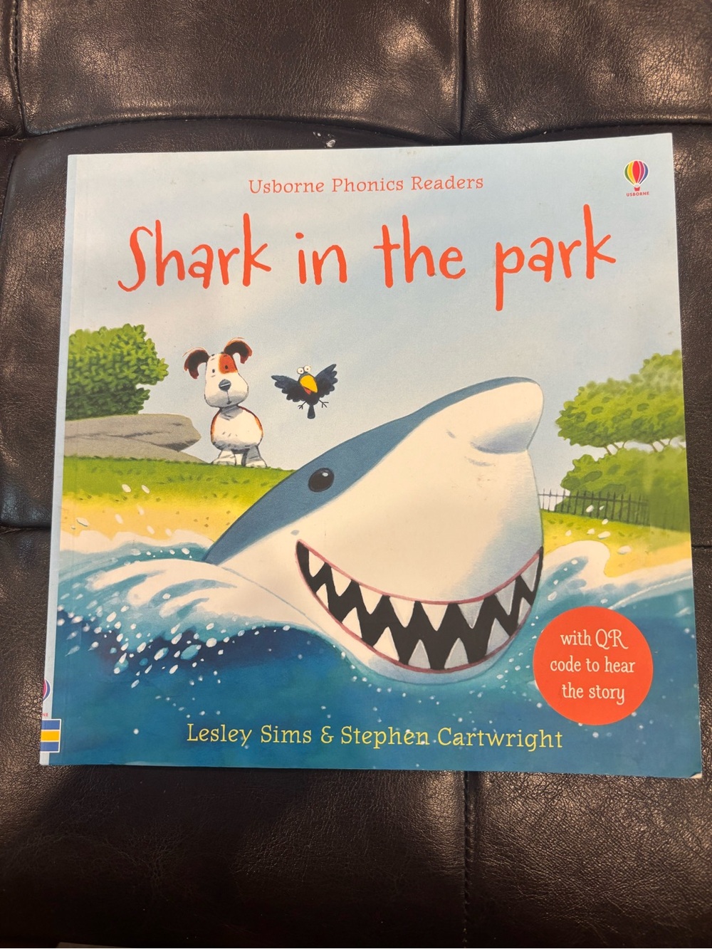 Shark In The Park Book by Lesley Sims Children's Book Paperback Used Good
